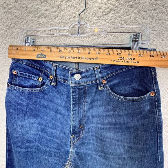 Levis 511 Jeans Mens 32x34 Dark Blue Denim Slim Fit Stretch Straight Leg Skater - Picture 7 of 14